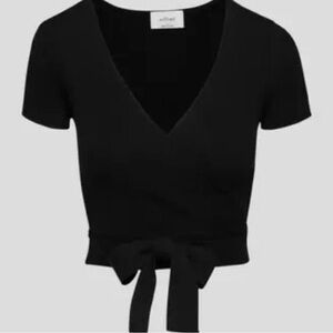 Wilfred Black Wrap Crop Top